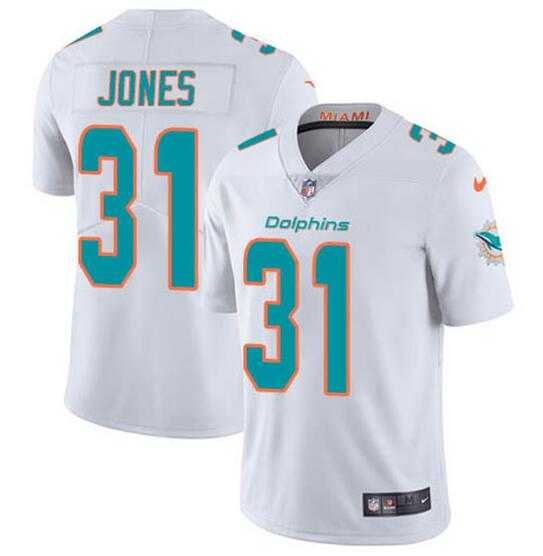 Men & Women & Youth Miami Dolphins #31 Byron Jones White Vapor Untouchable Limited Stitched Jersey->new york jets->NFL Jersey